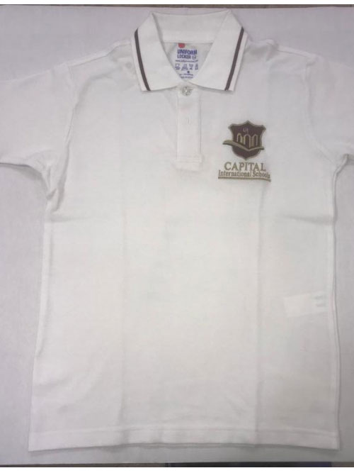 White Polo Shirt Short Sleeve (White - Size 2)